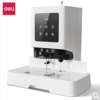 得力/deli Z1 裝訂機(jī) 全自動(dòng)財(cái)務(wù)憑證裝訂機(jī)電動(dòng)打孔訂 熱熔會(huì)計(jì)檔案憑證 50mm裝訂厚度+激光定位+語音-Z1